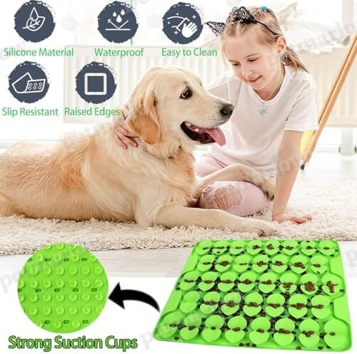 Slow Feeder Lick Mat for Dry Wet Food for Pet Encourages Natural Foraging Skill – view 2