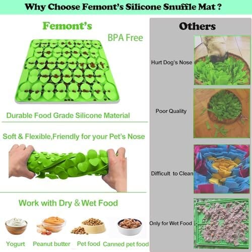 Slow Feeder Lick Mat for Dry Wet Food for Pet Encourages Natural Foraging Skill – view 7