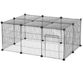 Small Animal Cage for Bunnies, Guinea Pigs, and Chinchillas – Black