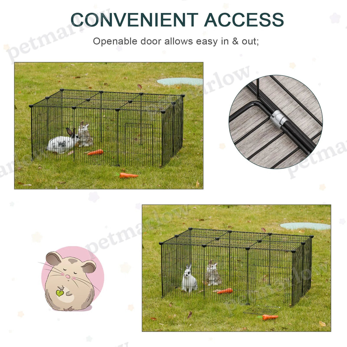Small Animal Cage for Bunnies, Guinea Pigs, and Chinchillas – view 3