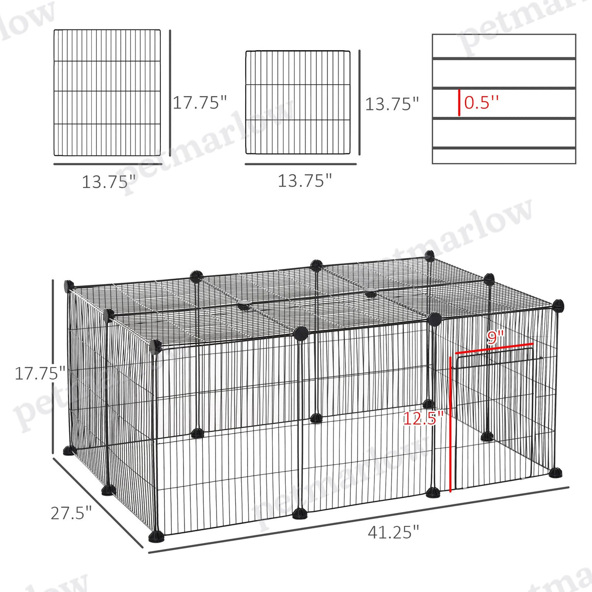 Small Animal Cage for Bunnies, Guinea Pigs, and Chinchillas – view 4