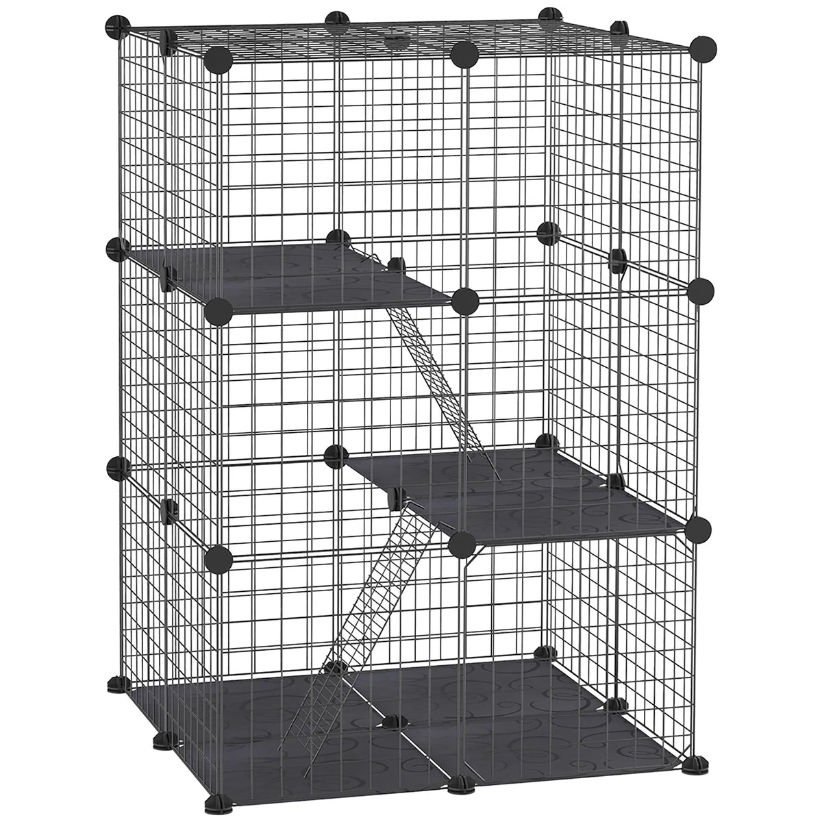 Small Animal Cage for Kittens and Bunnies with Ramps