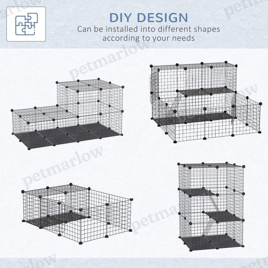 Small Animal Cage for Kittens and Bunnies with Ramps – view 4