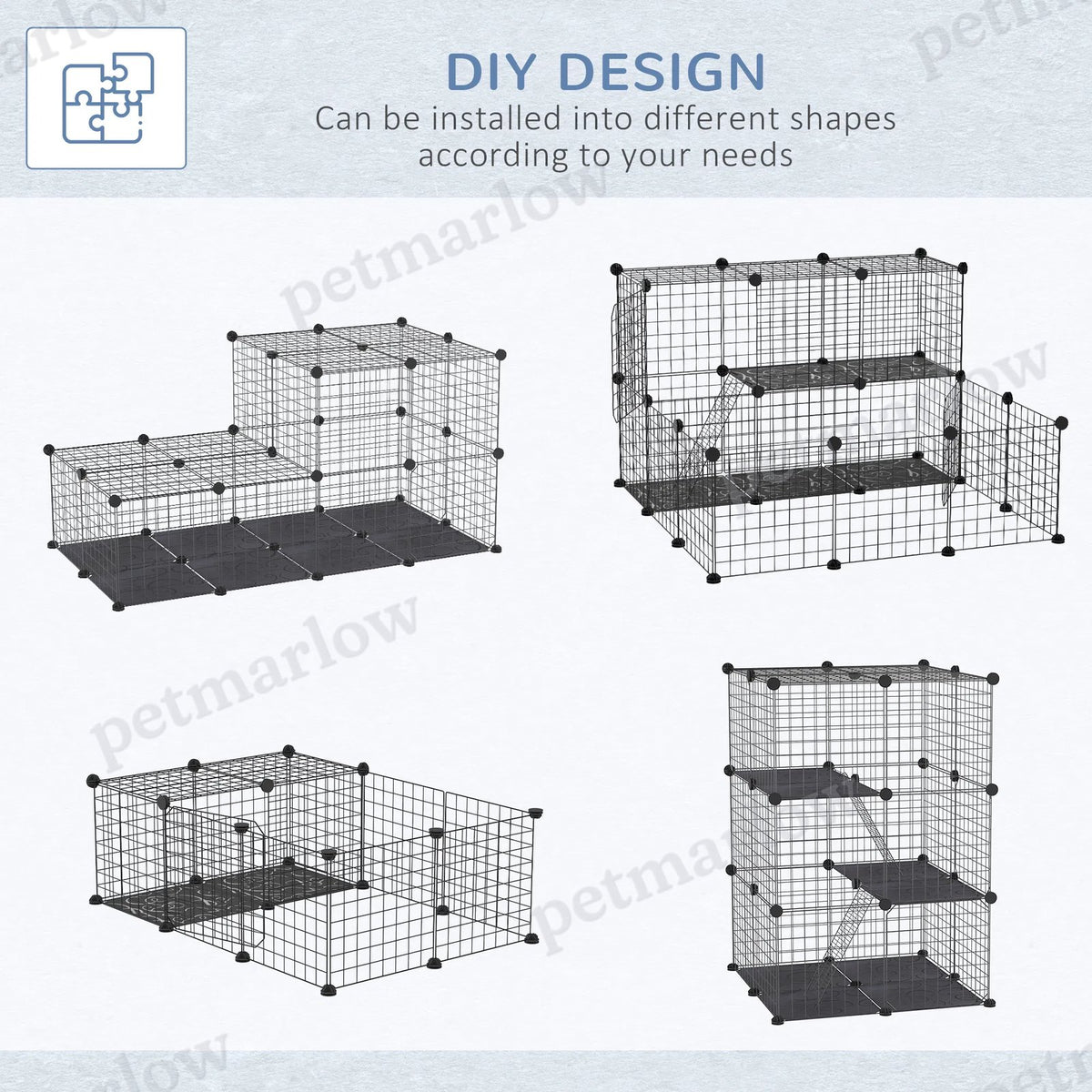 Small Animal Cage for Kittens and Bunnies with Ramps – view 4