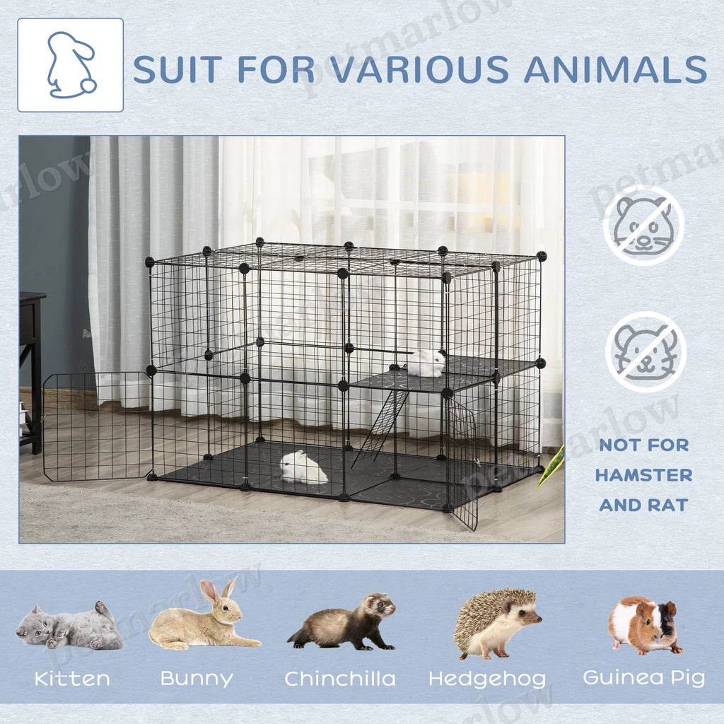 Small Animal Cage for Kittens and Bunnies with Ramps – view 5