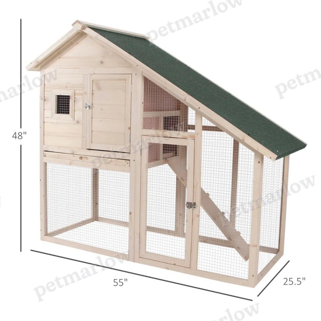 Small Animal Cage with Elevated Living Space and Run – view 4