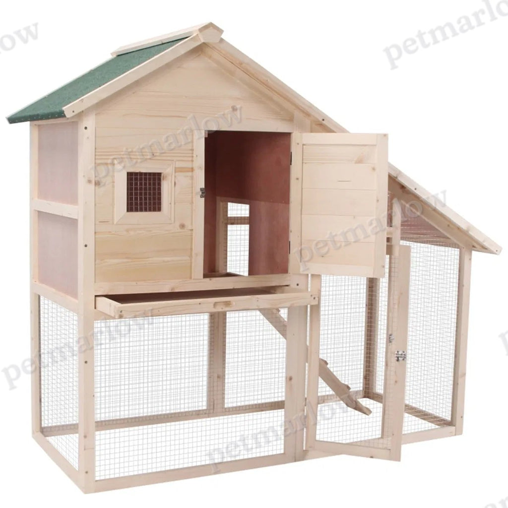 Small Animal Cage with Elevated Living Space and Run – view 5