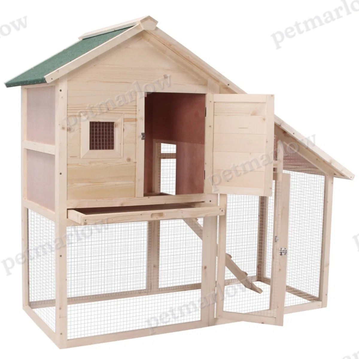 Small Animal Cage with Elevated Living Space and Run – view 5