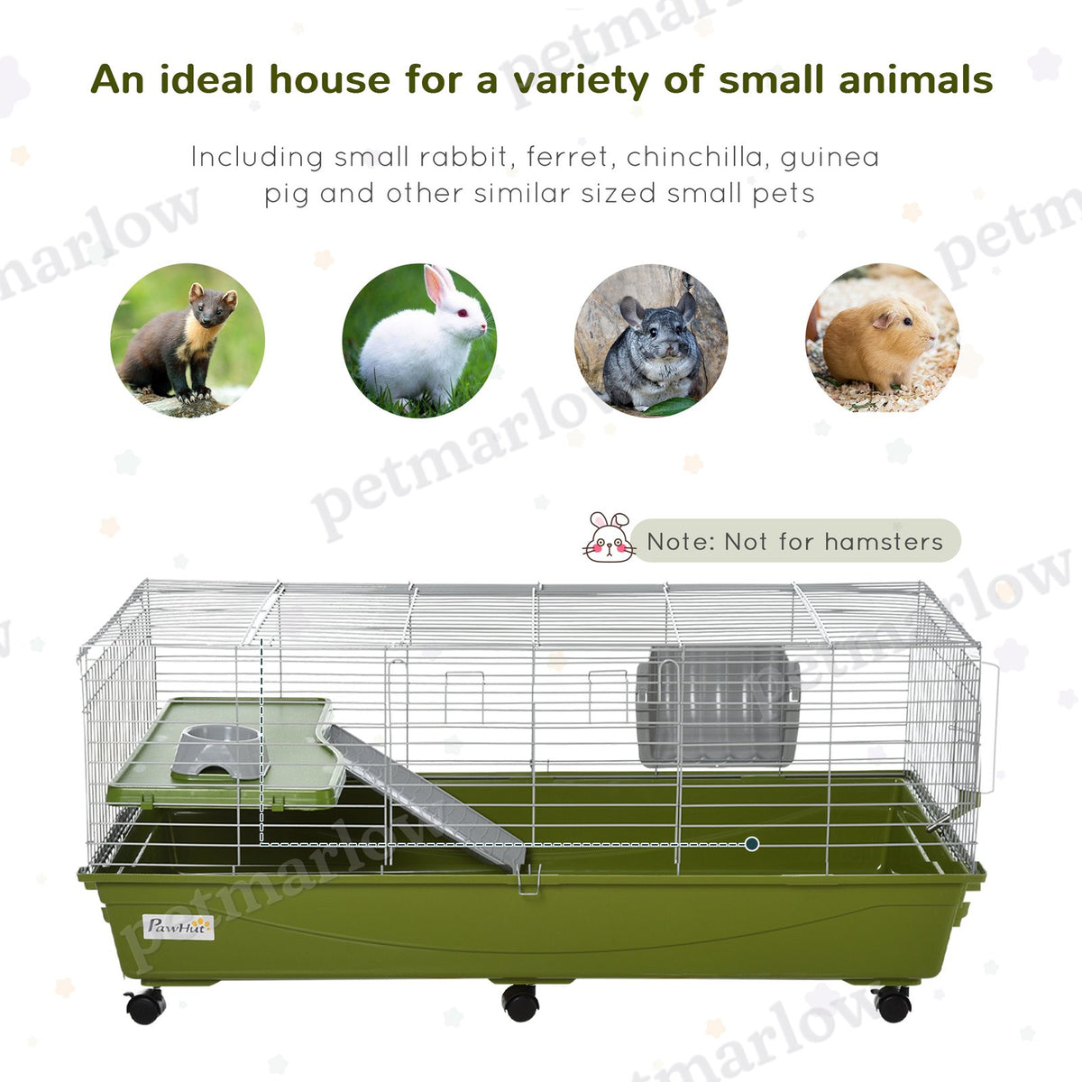 Small Animal Cage with Ramp and Platform for Guinea Pigs – view 3