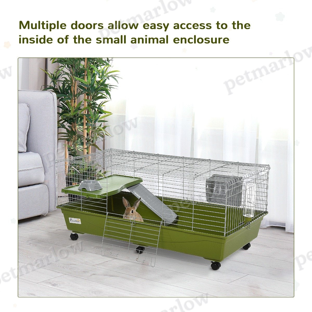Small Animal Cage with Ramp and Platform for Guinea Pigs – view 4