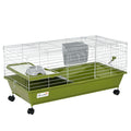 Small Animal Cage with Ramp and Platform – Green / 915x475x180 mm