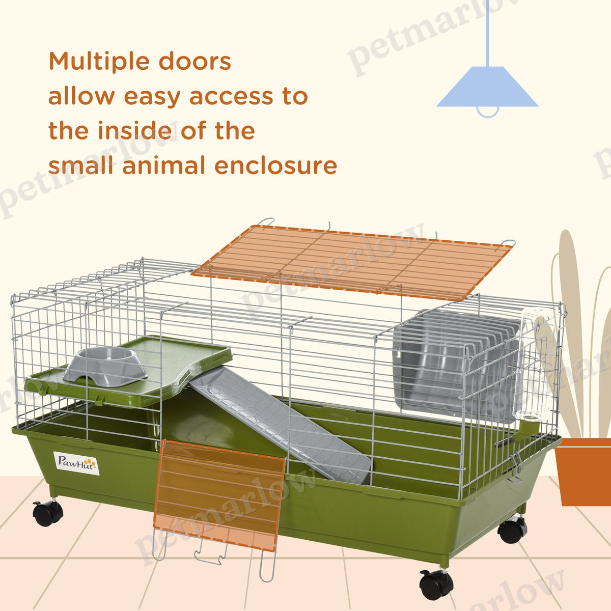 Small Animal Cage with Ramp and Platform – view 4