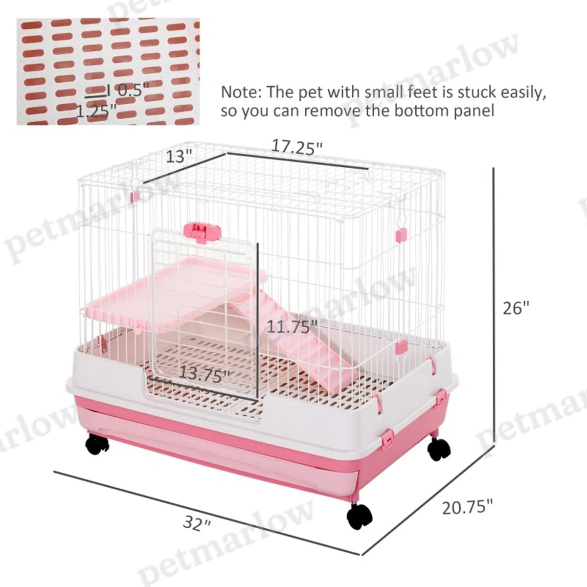 Small Animal Cage with Ramps and Wheels – view 4