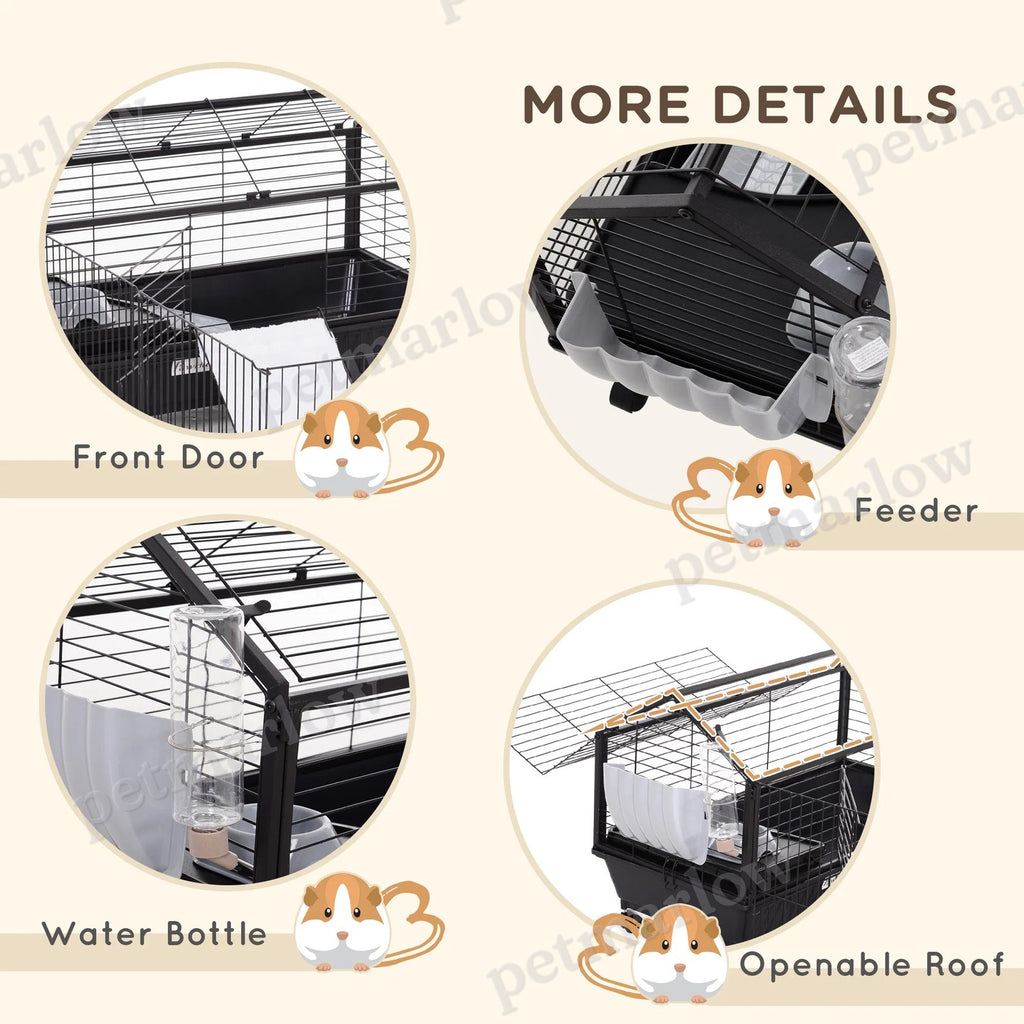 Small Animal Cage with Removable Wheels and Foldable Design – view 5