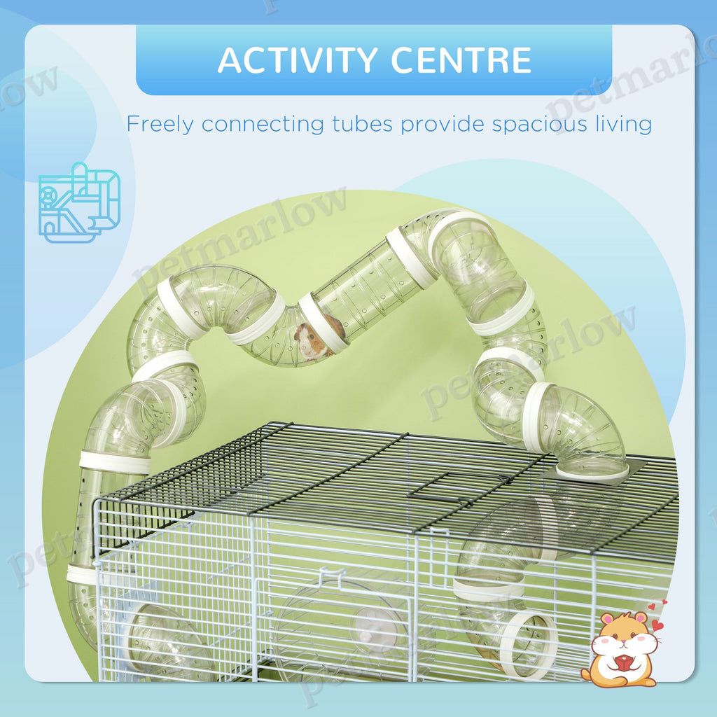 Small Animal Cage with Tubes and Exercise Wheel for Gerbils – view 5