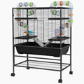 Small Animal Cage with Tubing System and Running Wheel – Black / 860x610x270 mm