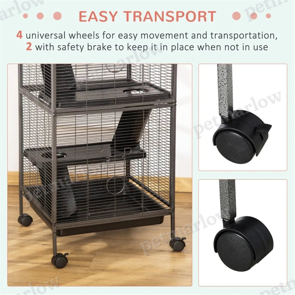 Small Animal Cage with Wheels and Hammock – view 3