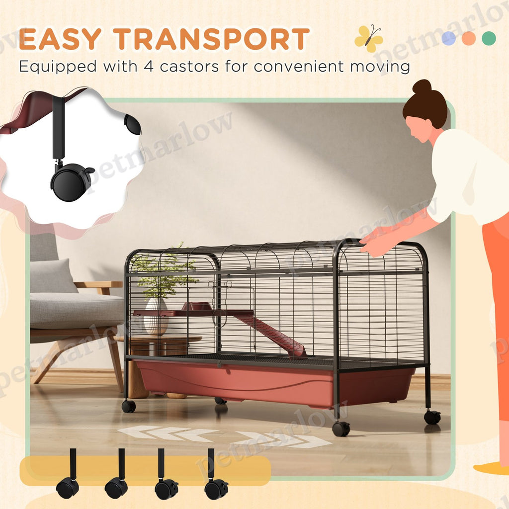 Small Animal Cage with Wheels and Ramp for Rabbits – view 3