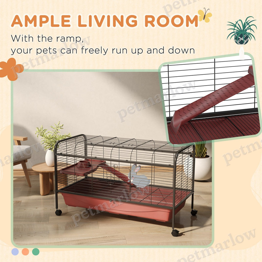 Small Animal Cage with Wheels and Ramp for Rabbits – view 4