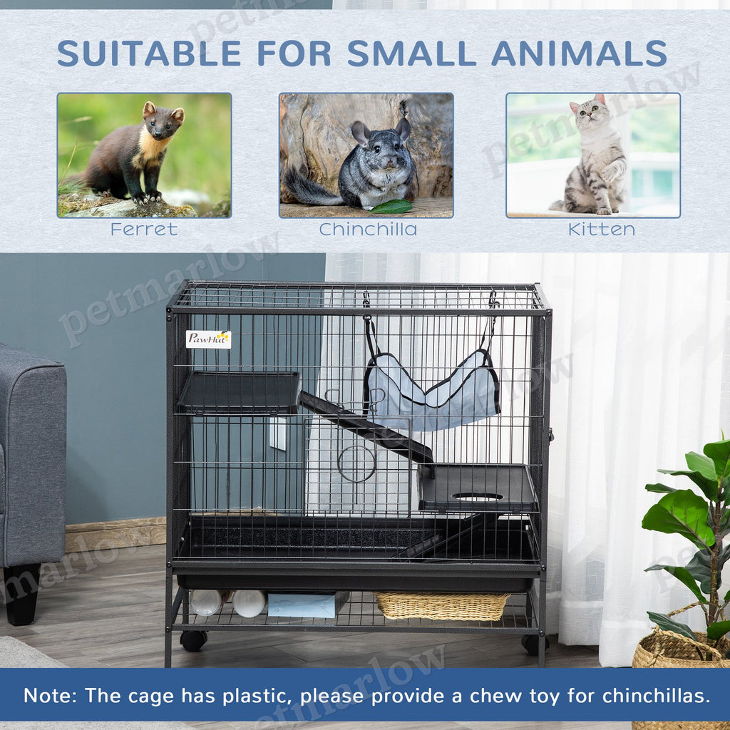 Small Animal Cage with Wheels for Easy Mobility – view 4