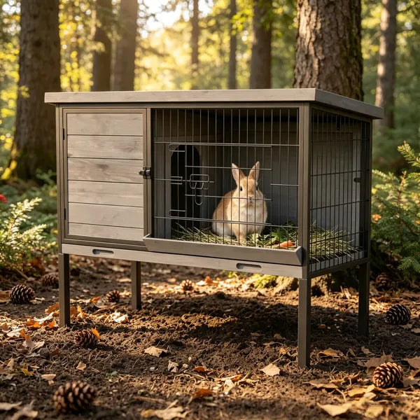 Small Animal Playpen Cage for Rabbits with Elevated Design