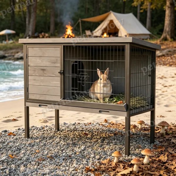 Small Animal Playpen Cage for Rabbits with Elevated Design – view 4