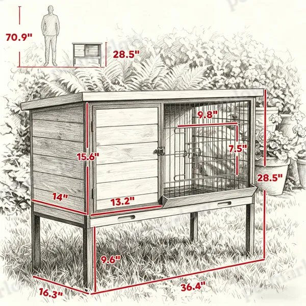 Small Animal Playpen Cage for Rabbits with Elevated Design – view 5