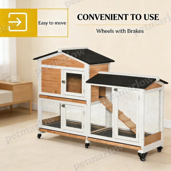Small Animal Playpen Cage for Rabbits with Wheels – view 5