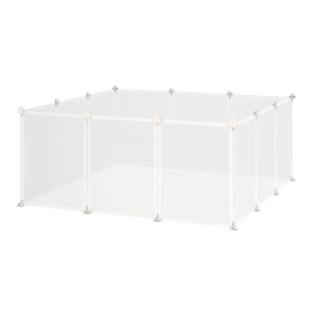 Small Animal Playpen for Bunnies and Guinea Pigs – White