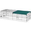 Small Animal Playpen with Roof for Indoor/Outdoor Use – Green / 950x530x65 mm