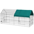 Small Animal Playpen with Roof for Indoor/Outdoor Use – Green / 1130x720x70 mm