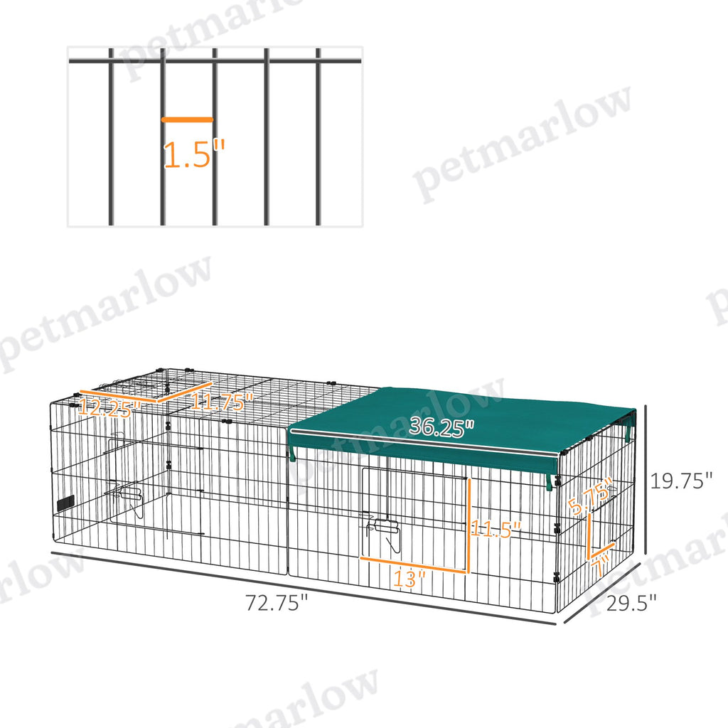 Small Animal Playpen with Roof for Indoor/Outdoor Use – view 4