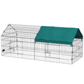 Small Animal Playpen with Roof for Outdoor Comfort – Green / 950x530x65 mm