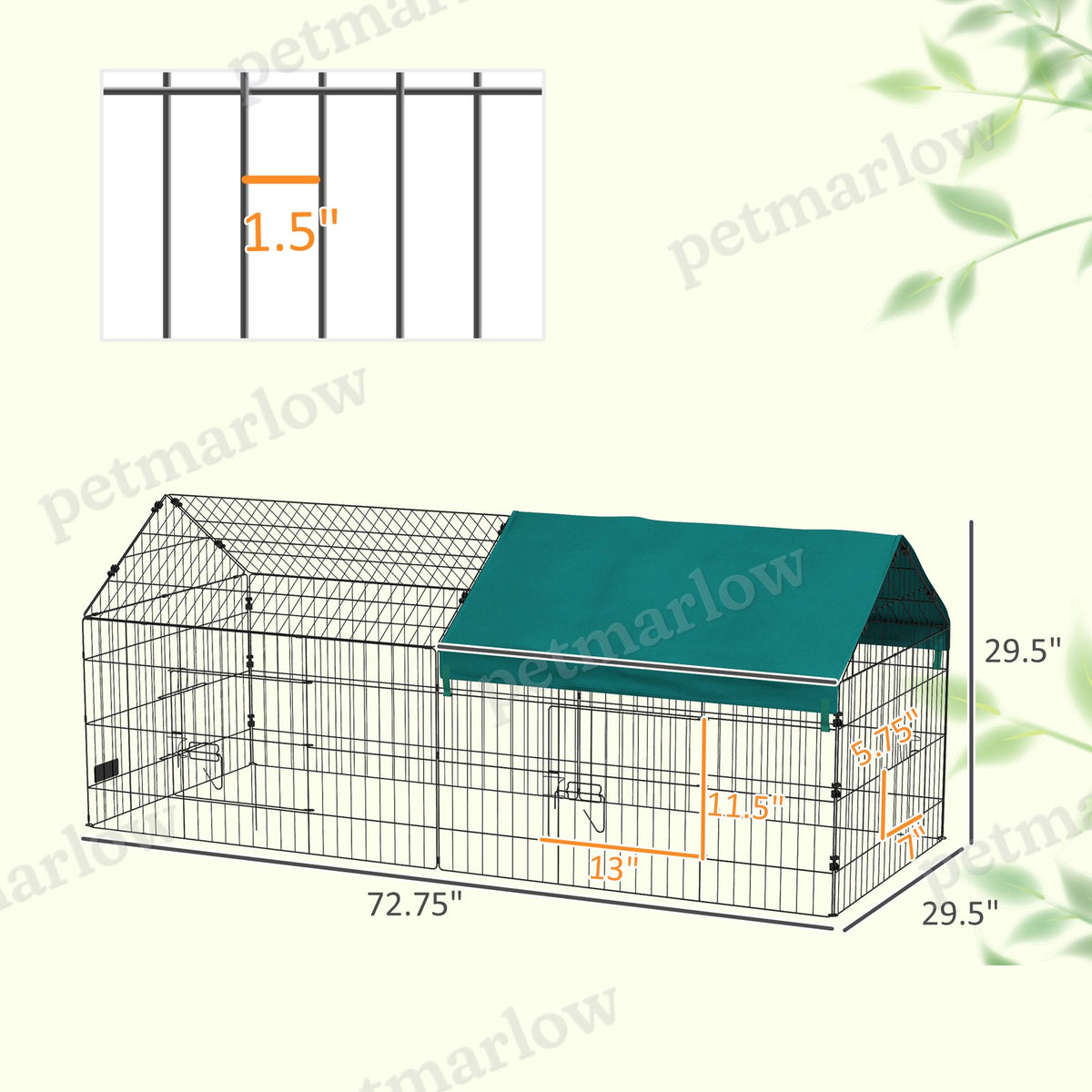 Small Animal Playpen with Roof for Outdoor Comfort – view 3