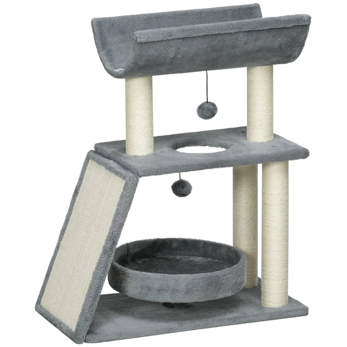Small Cat Tree with Scratching Posts and Perch for Cats