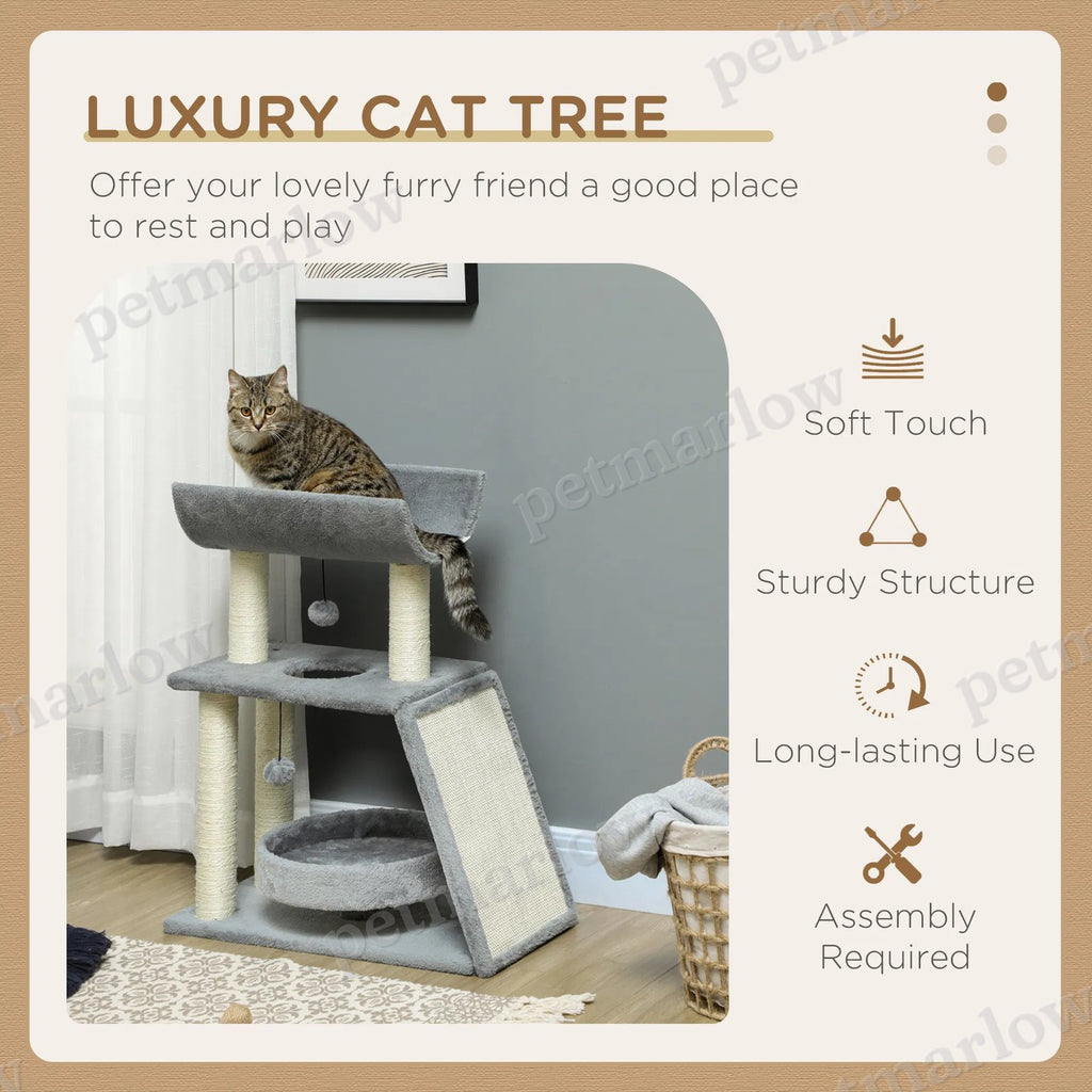 Small Cat Tree with Scratching Posts and Perch for Cats – view 3