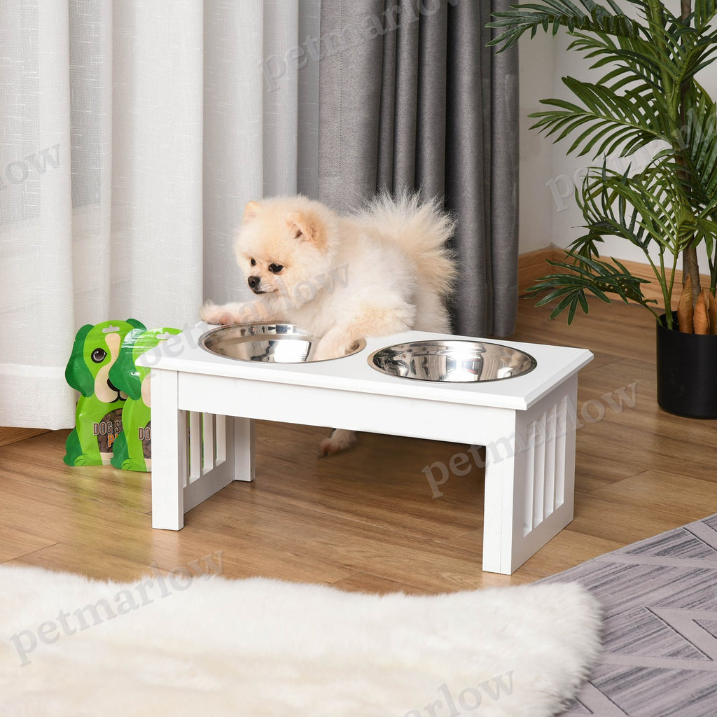 Small Puppy Dog Feeding Station with Elevated Bowls – view 3