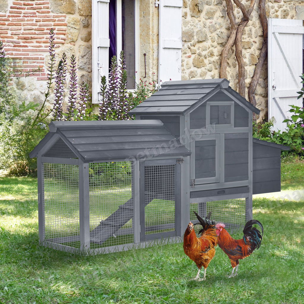 Small Wooden Chicken Coop for Outdoor Poultry with Nesting Box – view 3