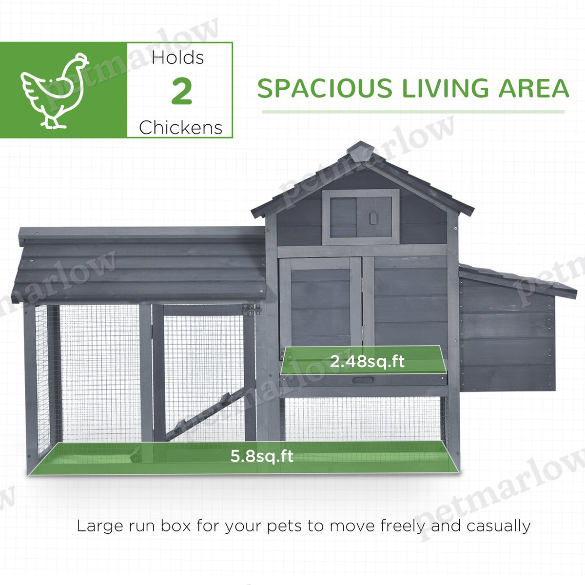 Small Wooden Chicken Coop for Outdoor Poultry with Nesting Box – view 5
