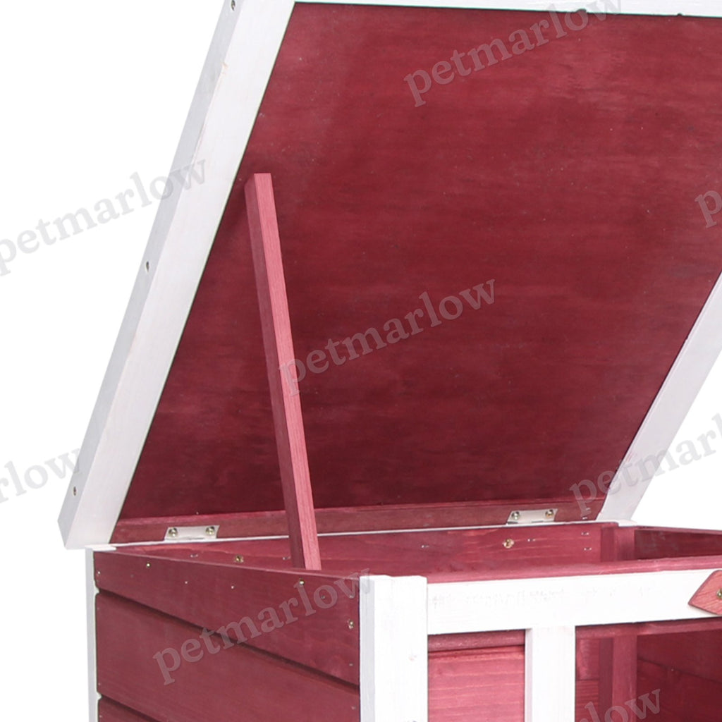 Small Wooden Rabbit Hutch for Small Animals with Waterproof Roof – view 4