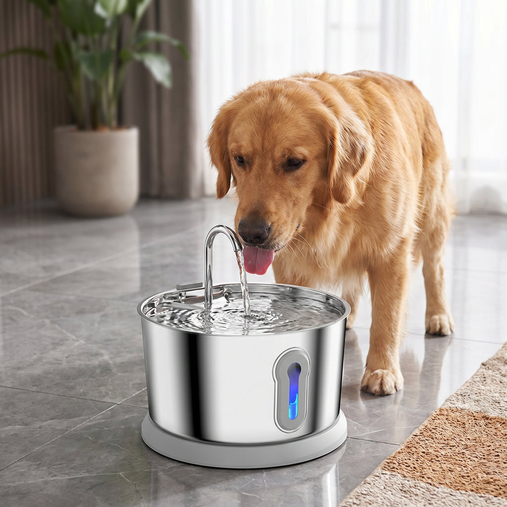 Smart Antibacterial Stainless Steel Pet Water Fountain – 4L Ultra-Quiet for Improved Pet Hydration & Health – Pet Water Fountain