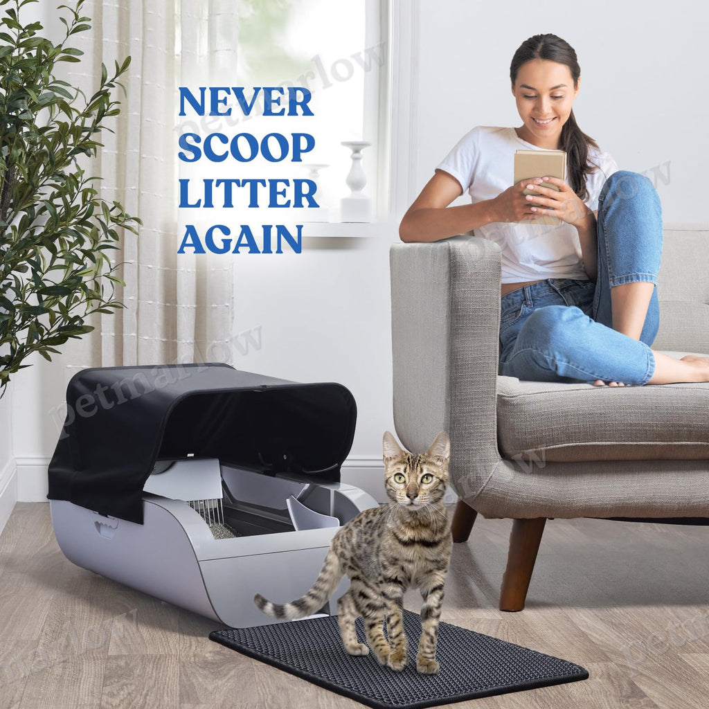 Smart Cat Litter Box with Wide Opening and Self-Cleaning Feature – view 2