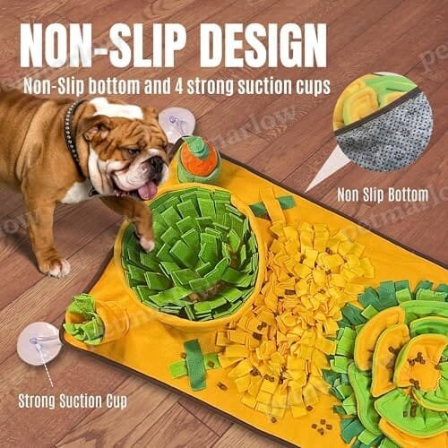 Snuffle Mat for Dogs Large Dog Snuffle Mat with Squeaky Plush Carrot Toy – view 4