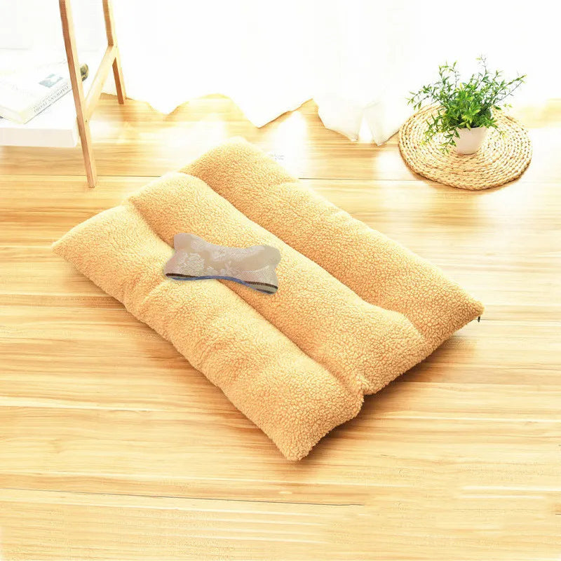 Soft Fleece Dog Cushion for Maximum Comfort – Beige / 70 cm