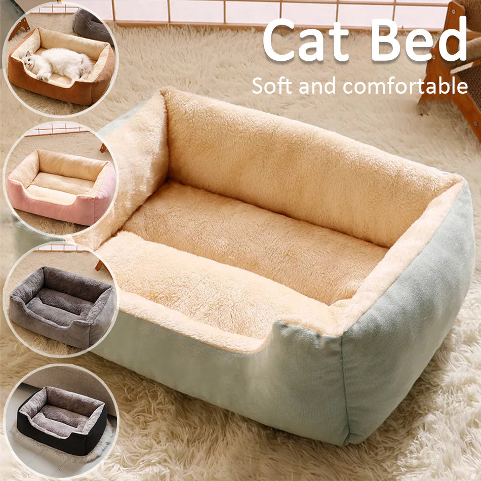 Soft Plush Pet Bed for Cats & Dogs