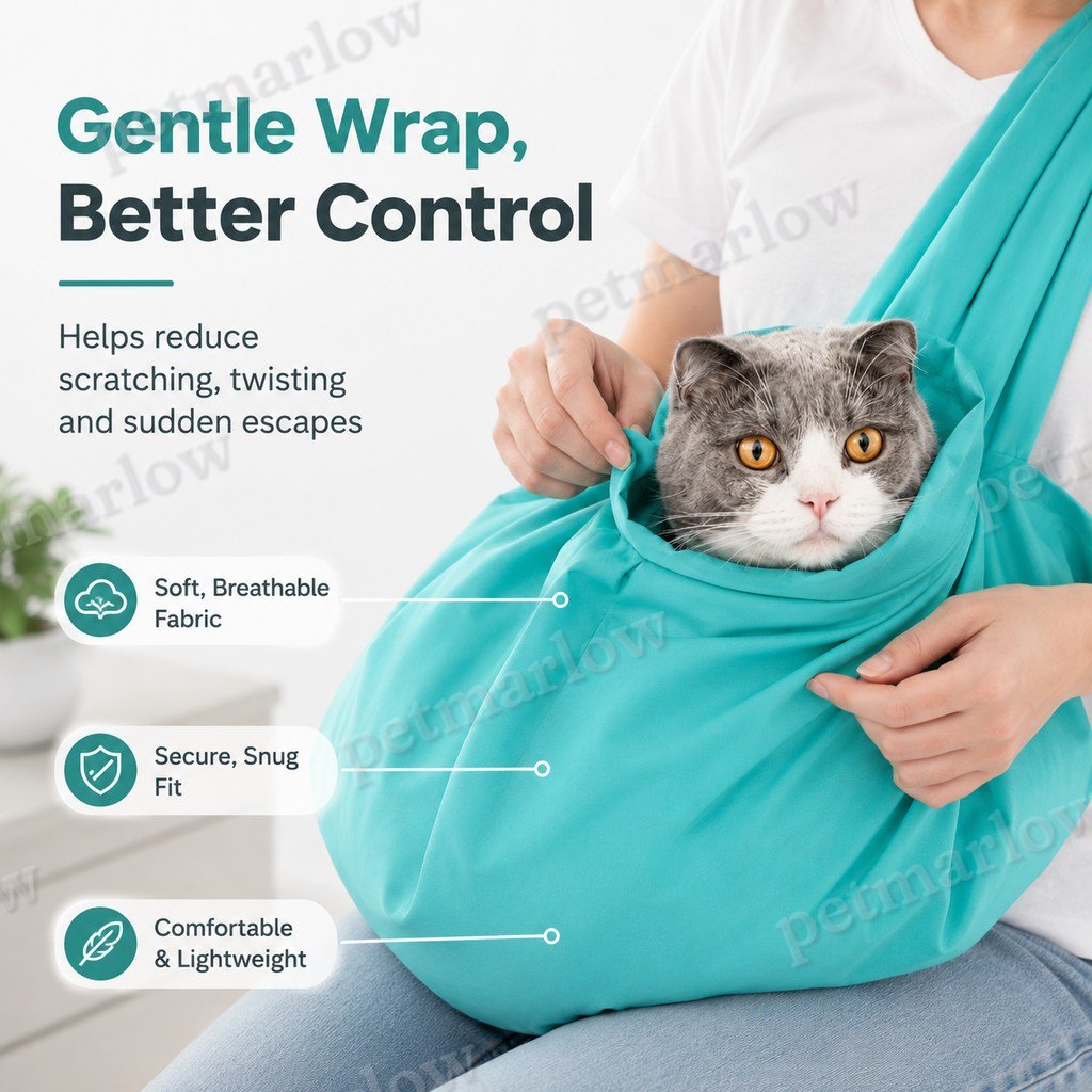 Soft Wrap Cat Grooming Carrier (Front Paw Openings) – view 4