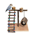 Solid Wood Parrot Station Frame Training Bird Shelf Perch Toy Stand – Section A