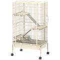 Spacious 4-Tier Small Animal Cage with Accessories – Beige / 775x530x290 mm