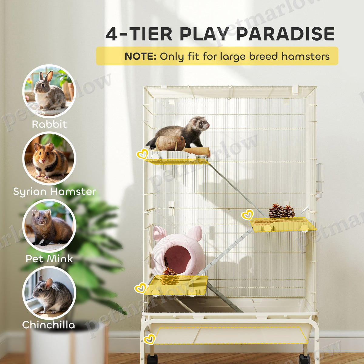 Spacious 4-Tier Small Animal Cage with Accessories – view 3