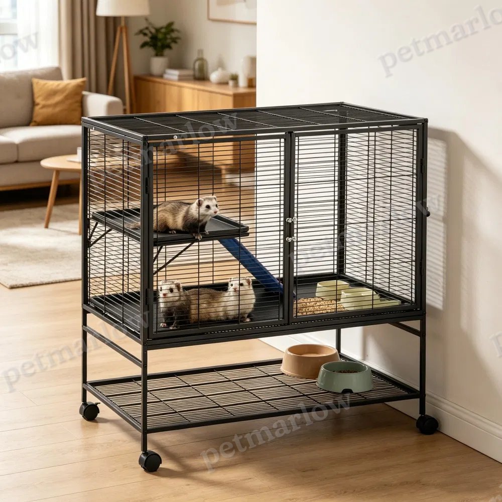 Spacious Animal Cage for Small Pets with Easy Clean Design – view 6